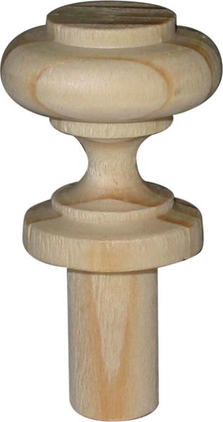 Holzknopf antik, alt, Holz Möbelknopf, aus Fichte, Ø 24mm